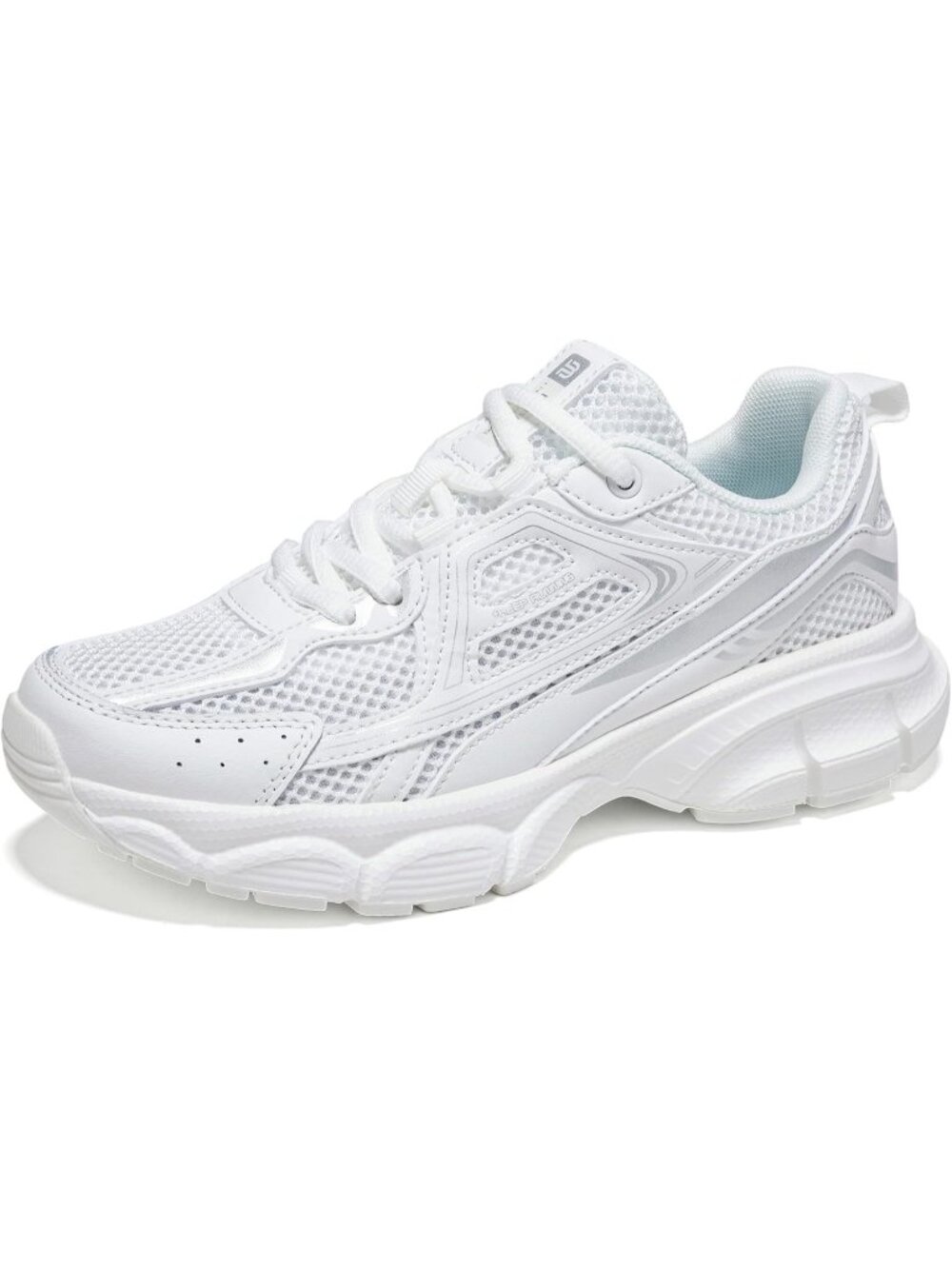 Women's All White Platform Tennis Walking Gym Chunky Breathable Platform Sneaker